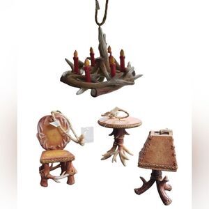 Rustic Christmas Ornaments (Set of 4)
